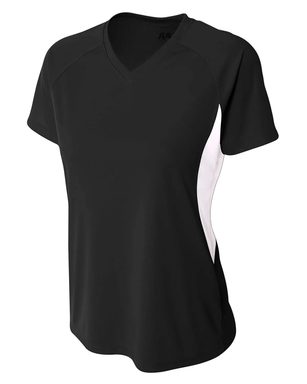 A4 Ladies' Color Block Performance V-Neck T-Shirt