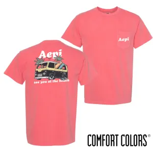 AEPi Comfort Colors Groovy Beach Short Sleeve Pocket Tee