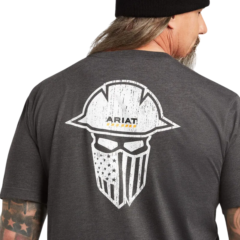 Ariat Men's Charcoal Heather Rebar Workman Logo T-Shirt