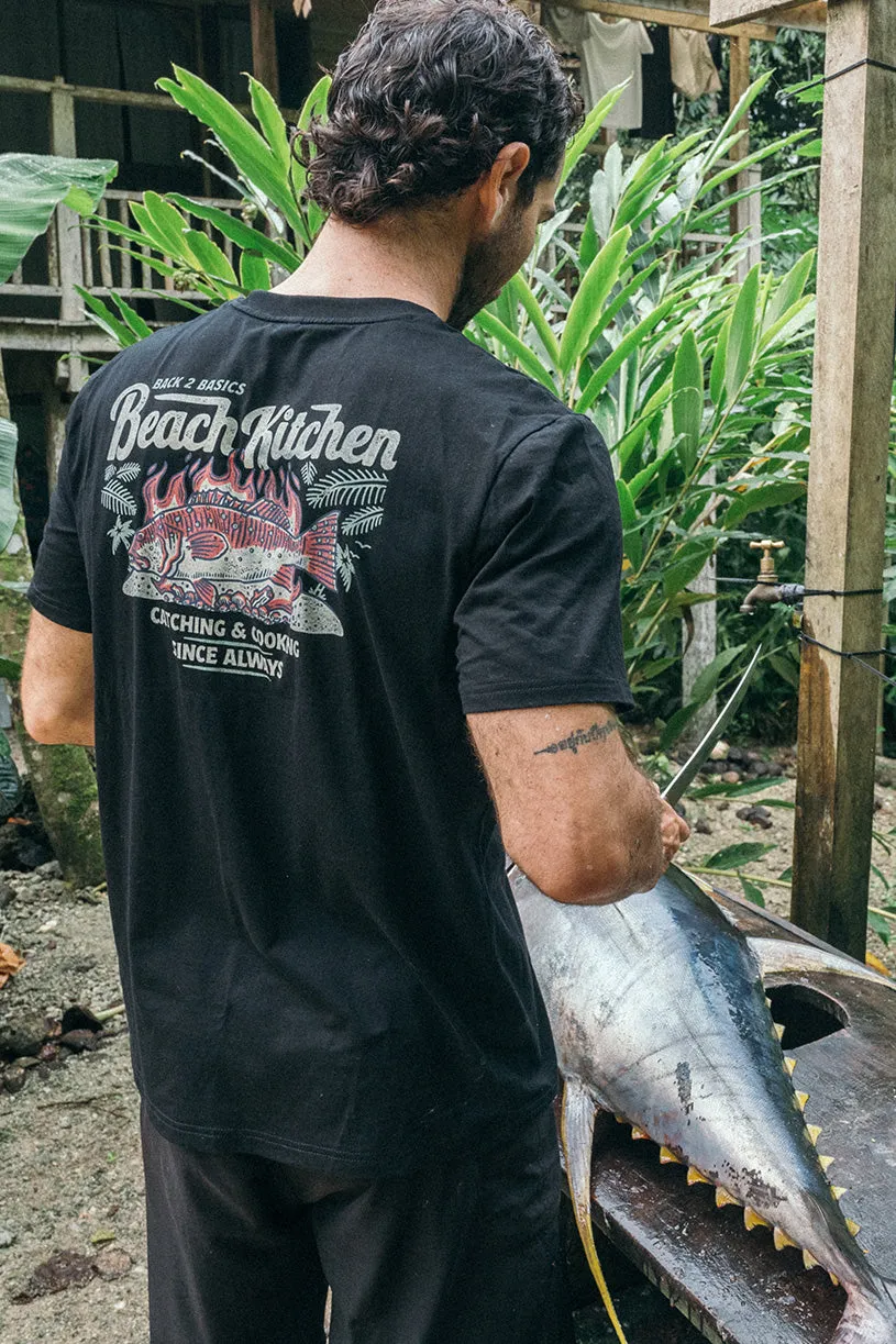 Beach Kitchen Tee - Black