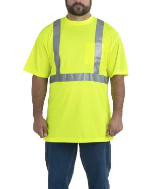 Berne Men's Hi-Vis Class 2 Performance Pocket T-Shirt