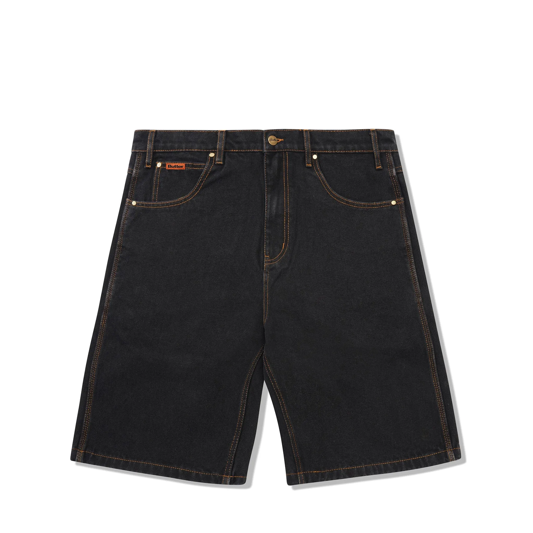 Butter Goods Baggy Denim Shorts Washed Black