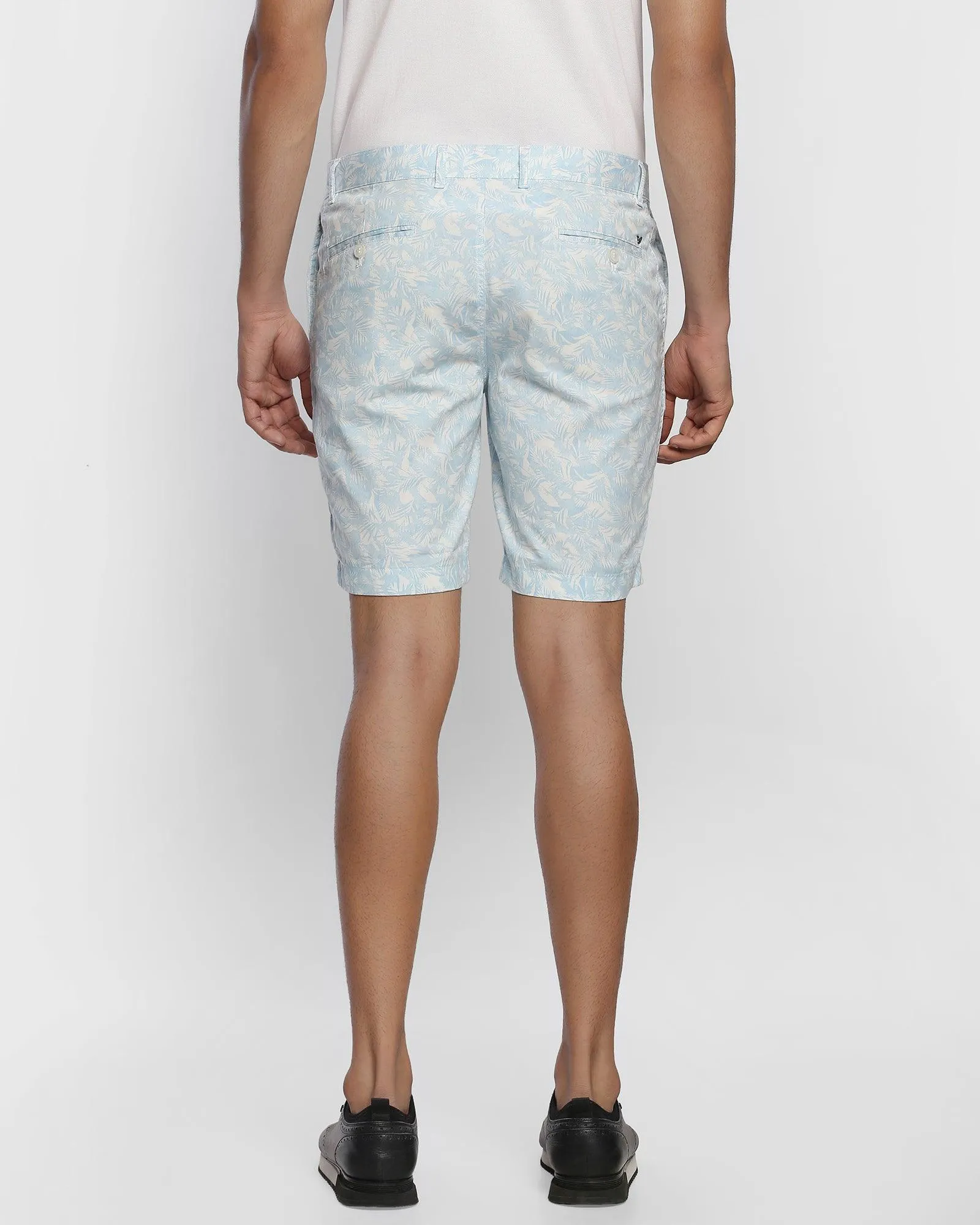 Casual Light Blue Printed Shorts - Jake