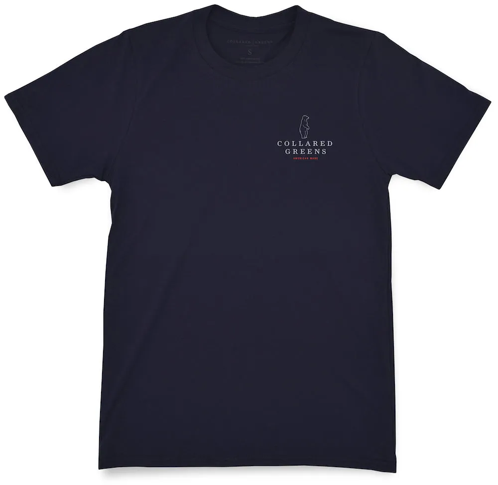 Charleston Red Fish: Short Sleeve T-Shirt - Navy