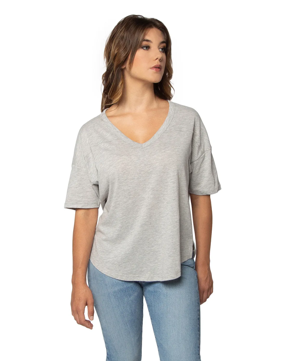 Chicka-d Ladies' Happy Jersey V-Neck