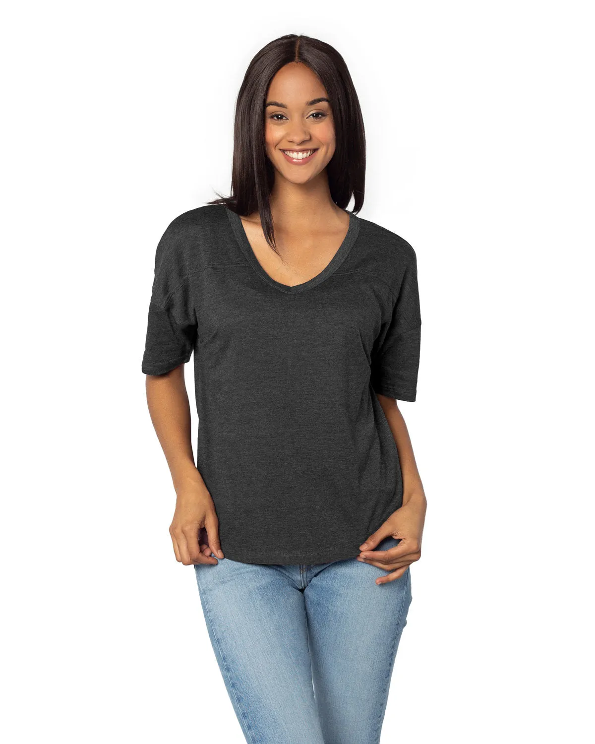 Chicka-d Ladies' Happy Jersey V-Neck