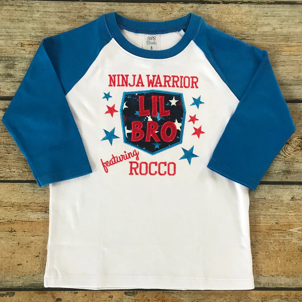 Children's Ninja Warrior Embroidered Birthday Tee