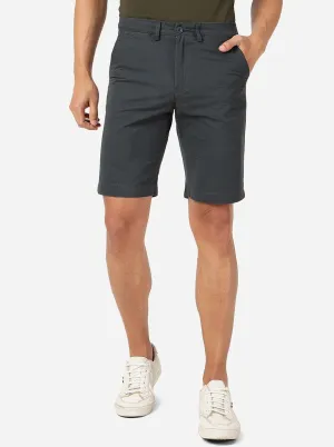 Deep Teal Solid Slim Fit Shorts | JadeBlue