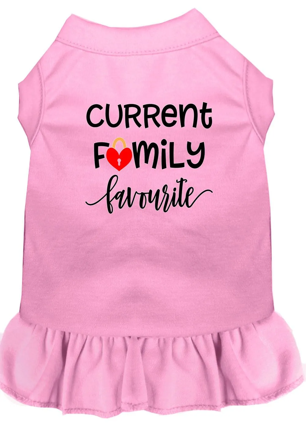 Family Favorite Screen Print Dog Dress Light Pink Xxxl