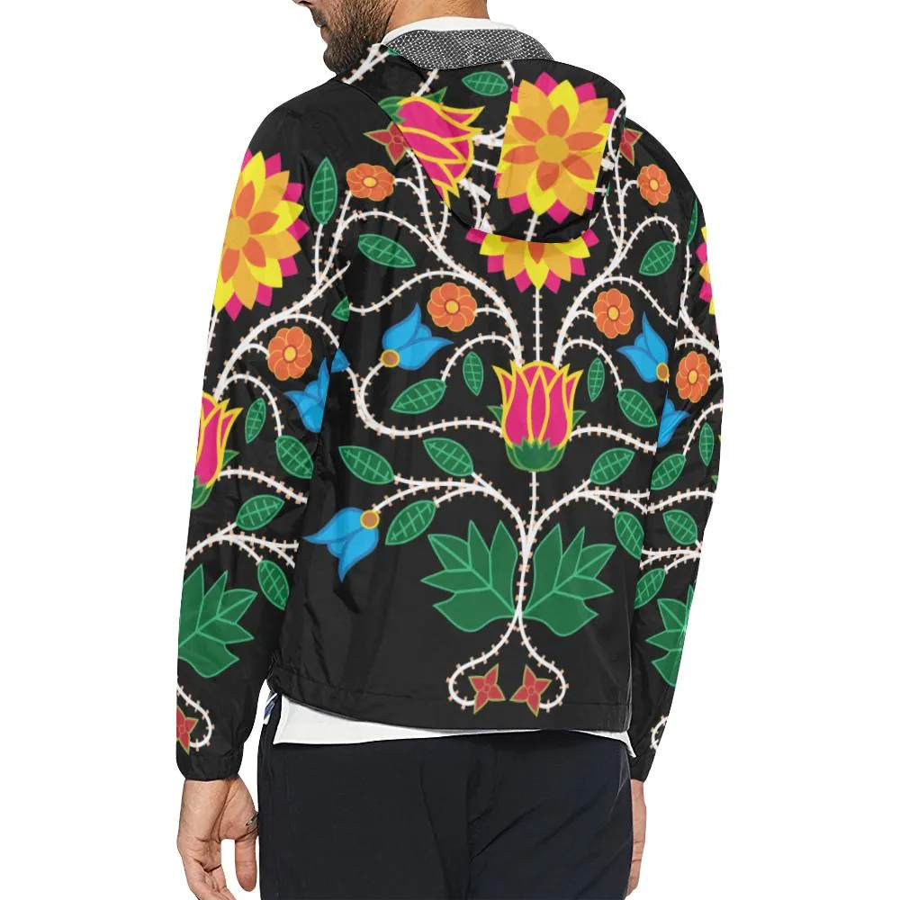 Floral Beadwork Four Clans Unisex Windbreaker