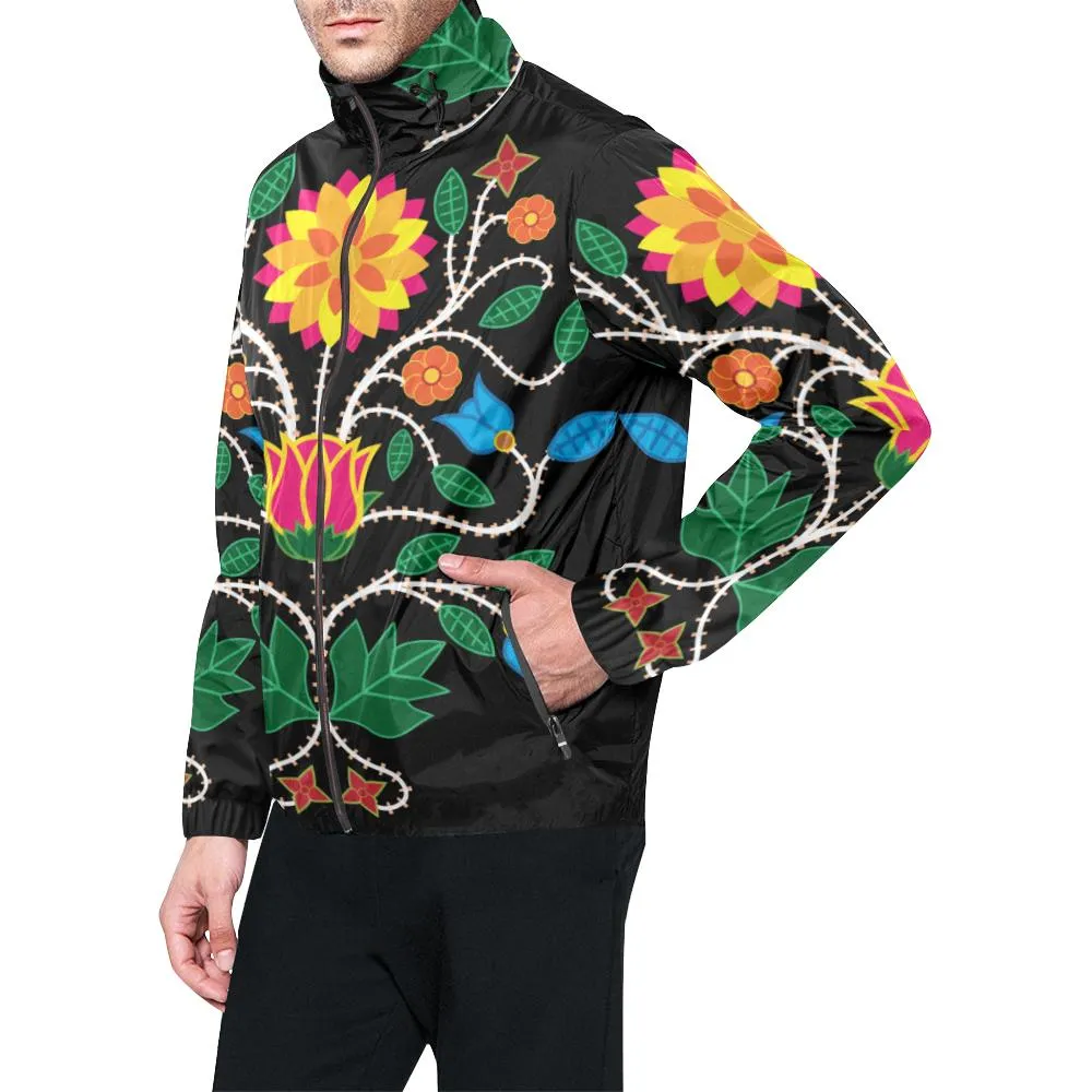 Floral Beadwork Four Clans Unisex Windbreaker