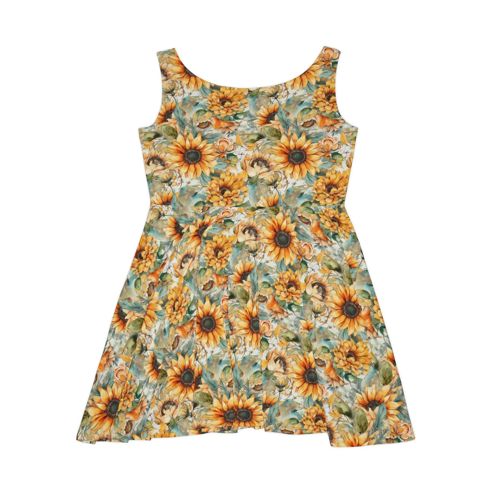 Floral Pattern Women's Skater Dress #13