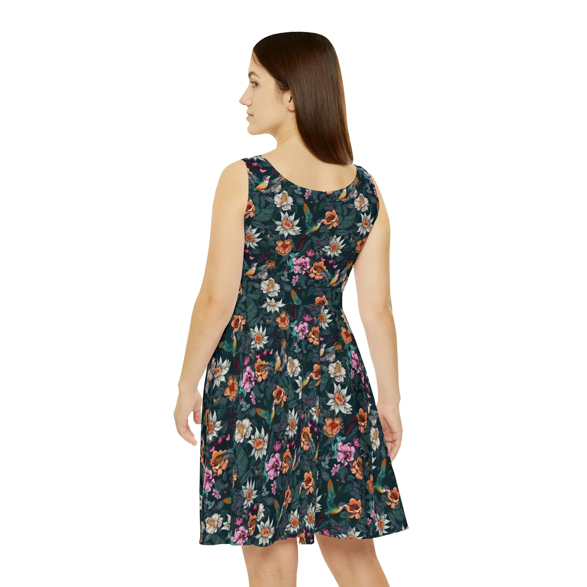 Floral Pattern Women's Skater Dress #20