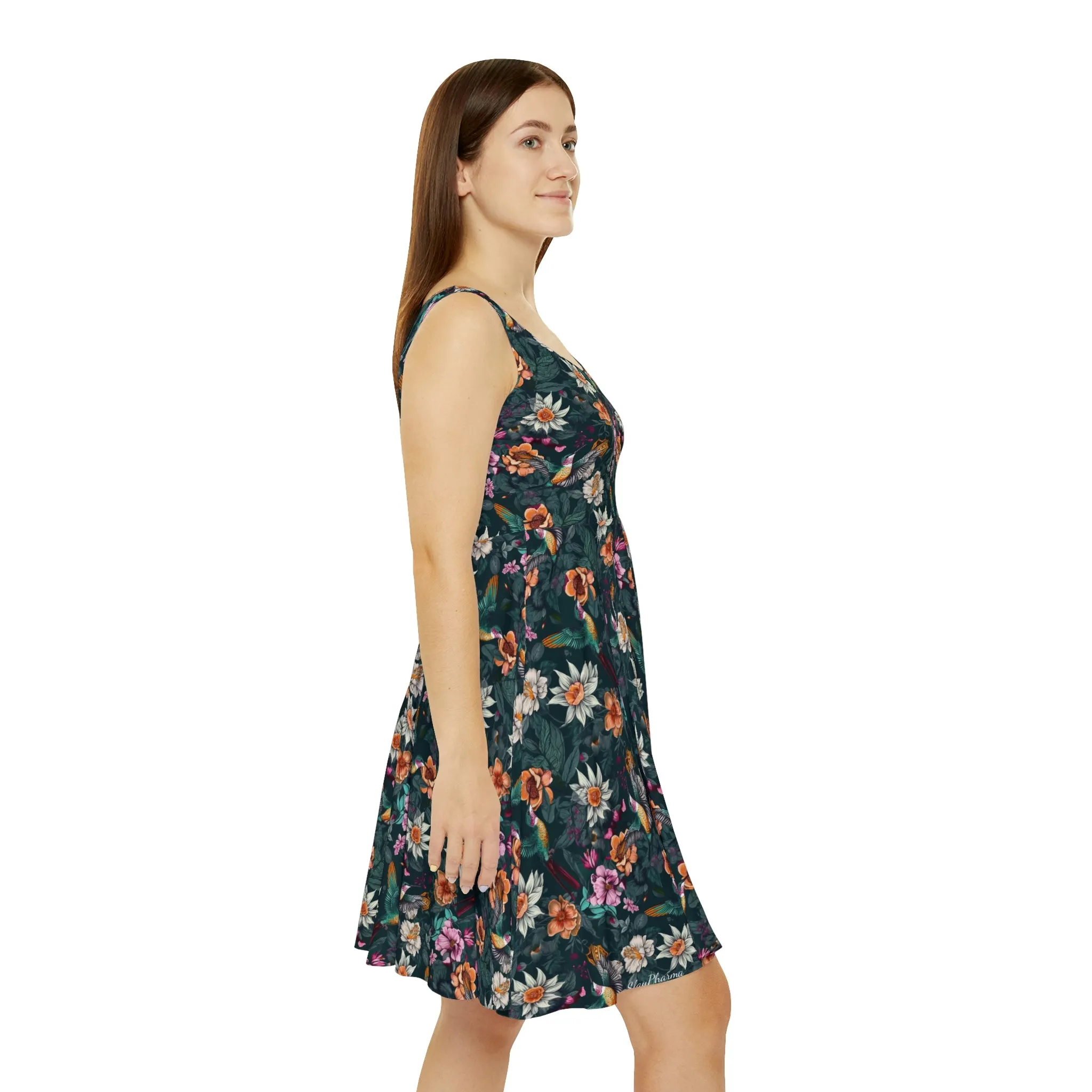 Floral Pattern Women's Skater Dress #20