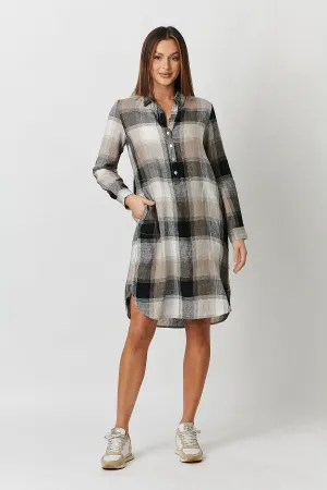 GA313 Shift Dress in Lentil Plaid