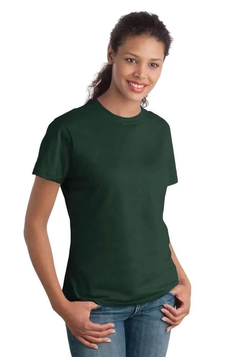 Hanes SL04: Ladies Nano-T Cotton Tee 100% ring spun cotton