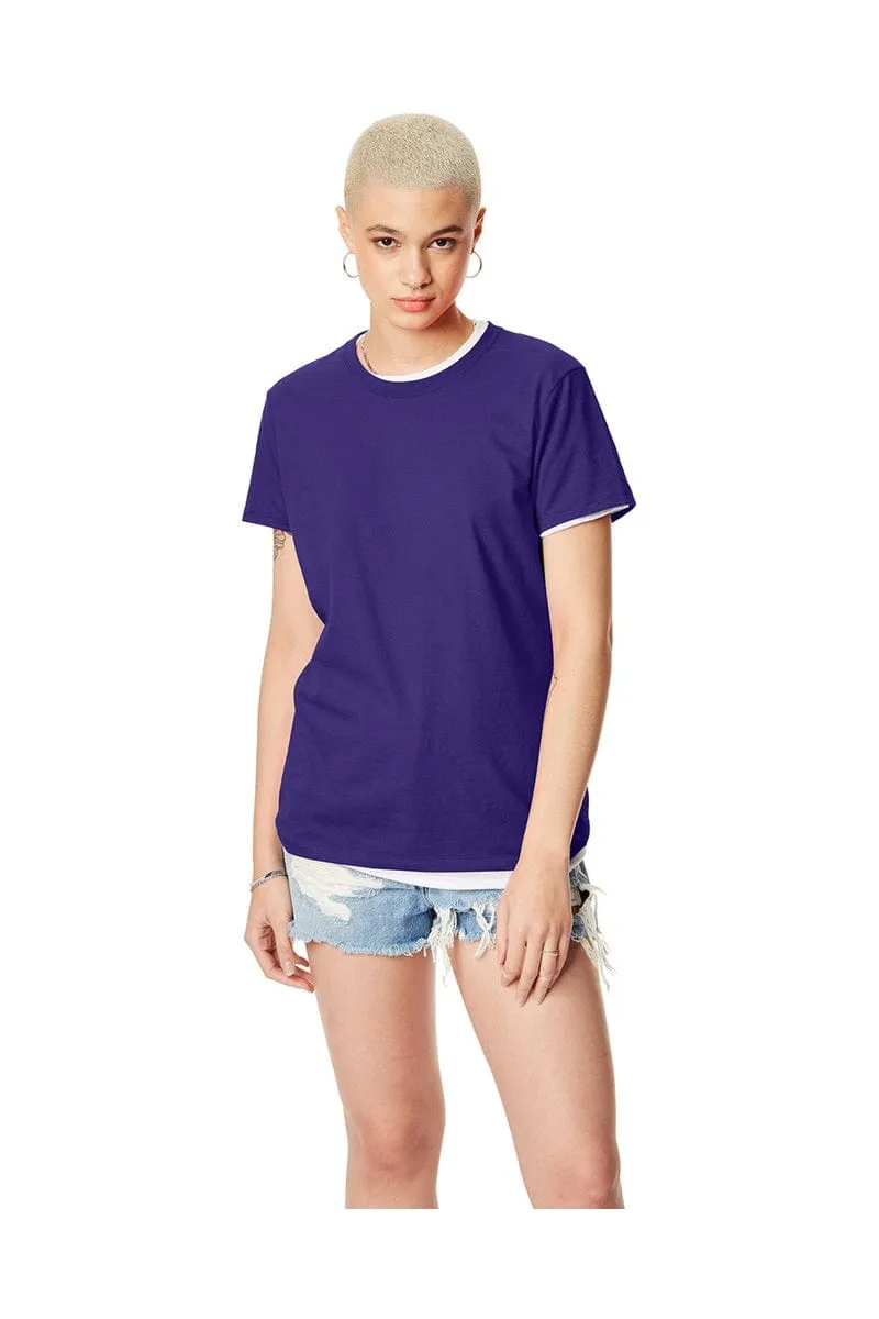 Hanes SL04: Ladies Nano-T Cotton Tee 100% ring spun cotton