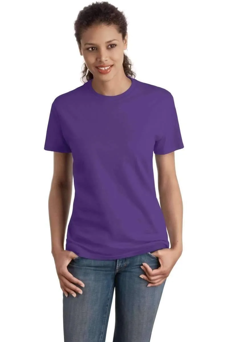 Hanes SL04: Ladies Nano-T Cotton Tee 100% ring spun cotton