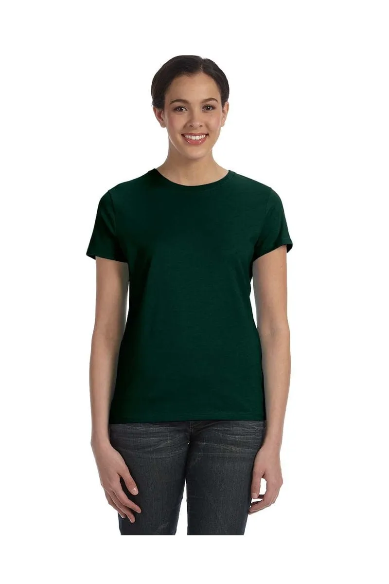 Hanes SL04: Ladies Nano-T Cotton Tee 100% ring spun cotton