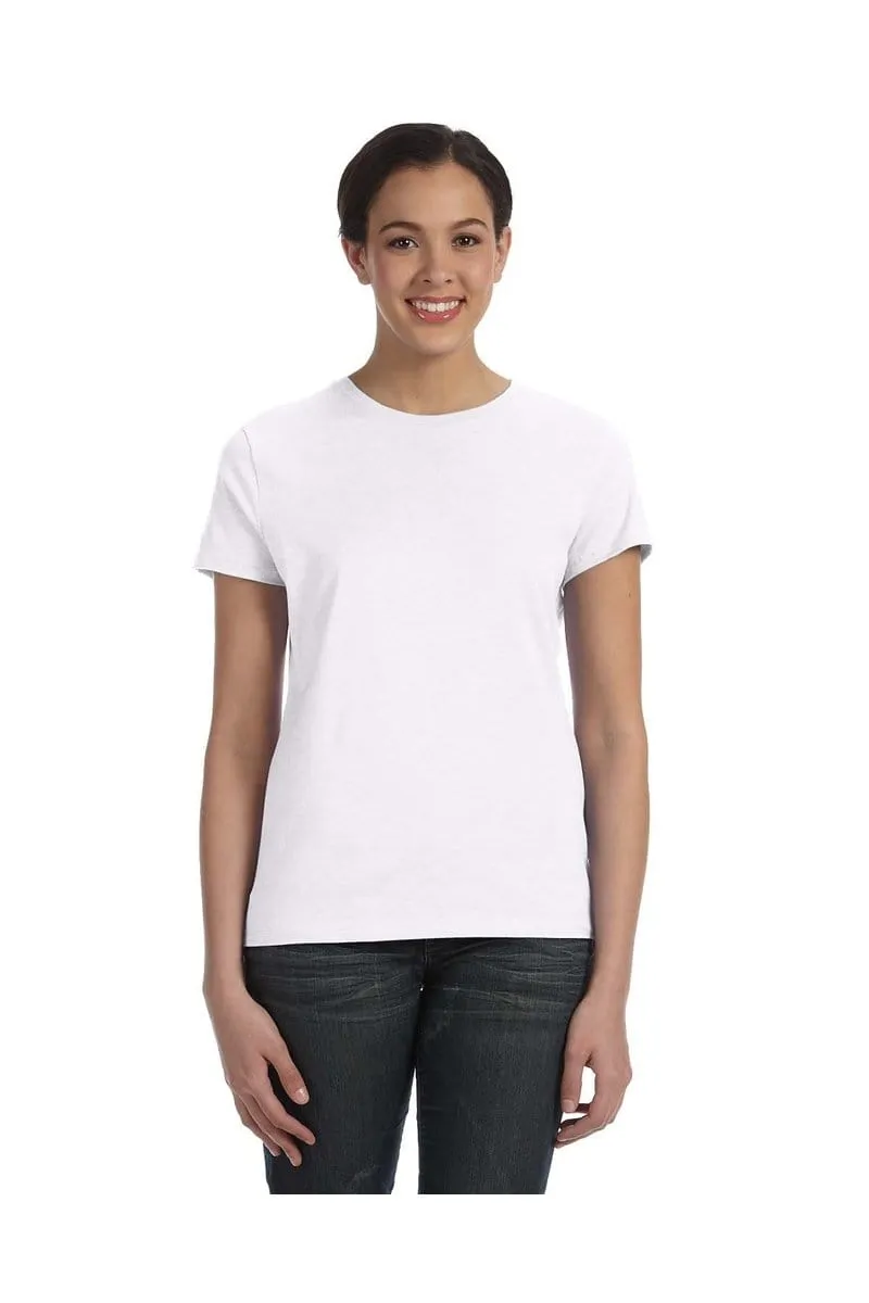 Hanes SL04: Ladies Nano-T Cotton Tee 100% ring spun cotton