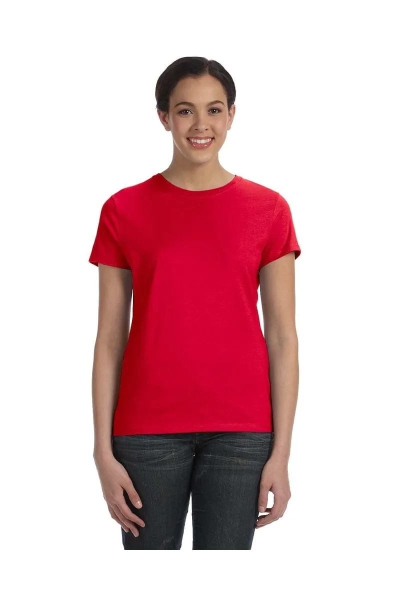 Hanes SL04: Ladies Nano-T Cotton Tee 100% ring spun cotton