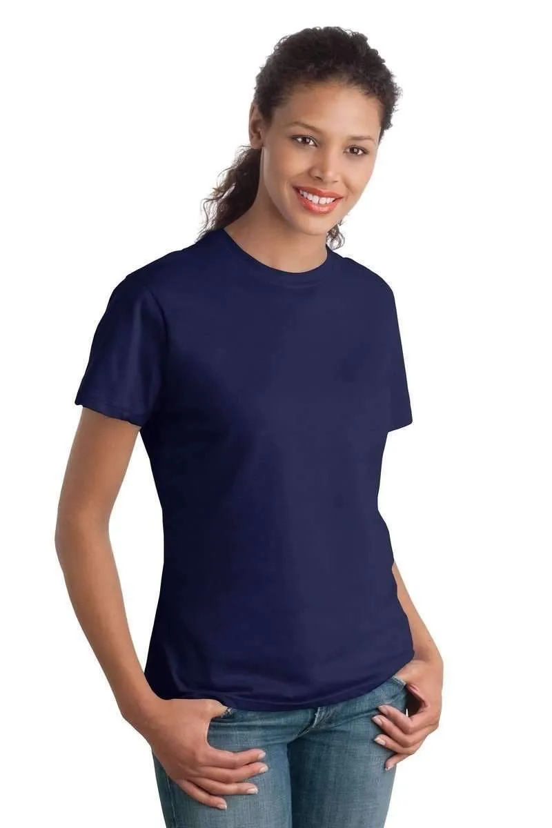 Hanes SL04: Ladies Nano-T Cotton Tee 100% ring spun cotton