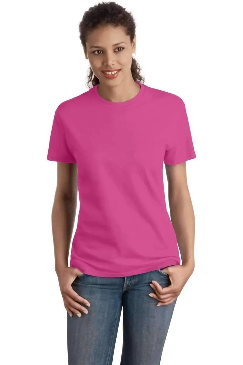 Hanes SL04: Ladies Nano-T Cotton Tee 100% ring spun cotton