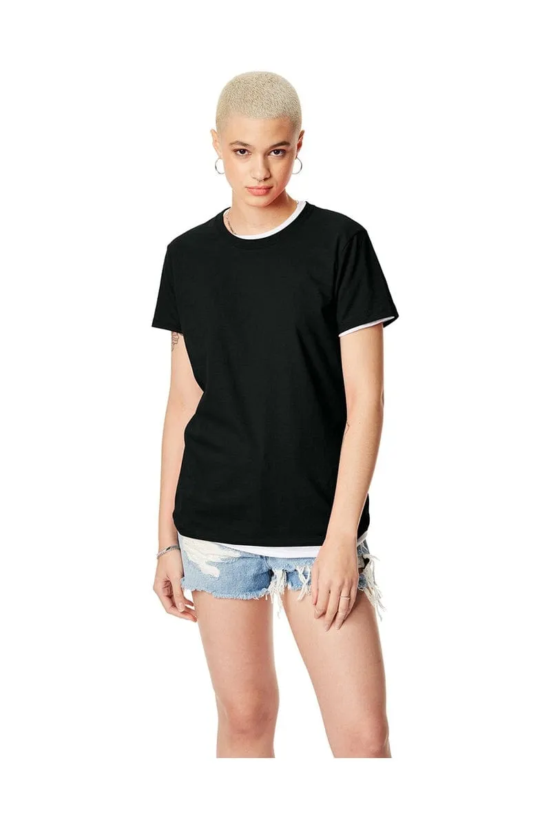 Hanes SL04: Ladies Nano-T Cotton Tee 100% ring spun cotton