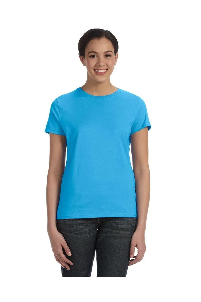 Hanes SL04: Ladies Nano-T Cotton Tee 100% ring spun cotton