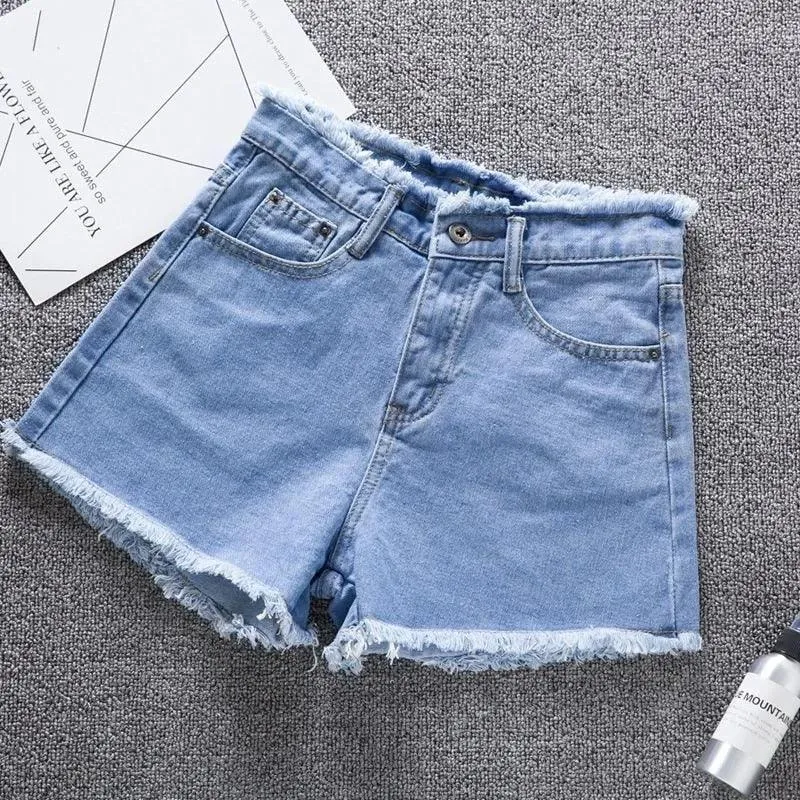 High Waisted Frayed Denim Shorts Collection