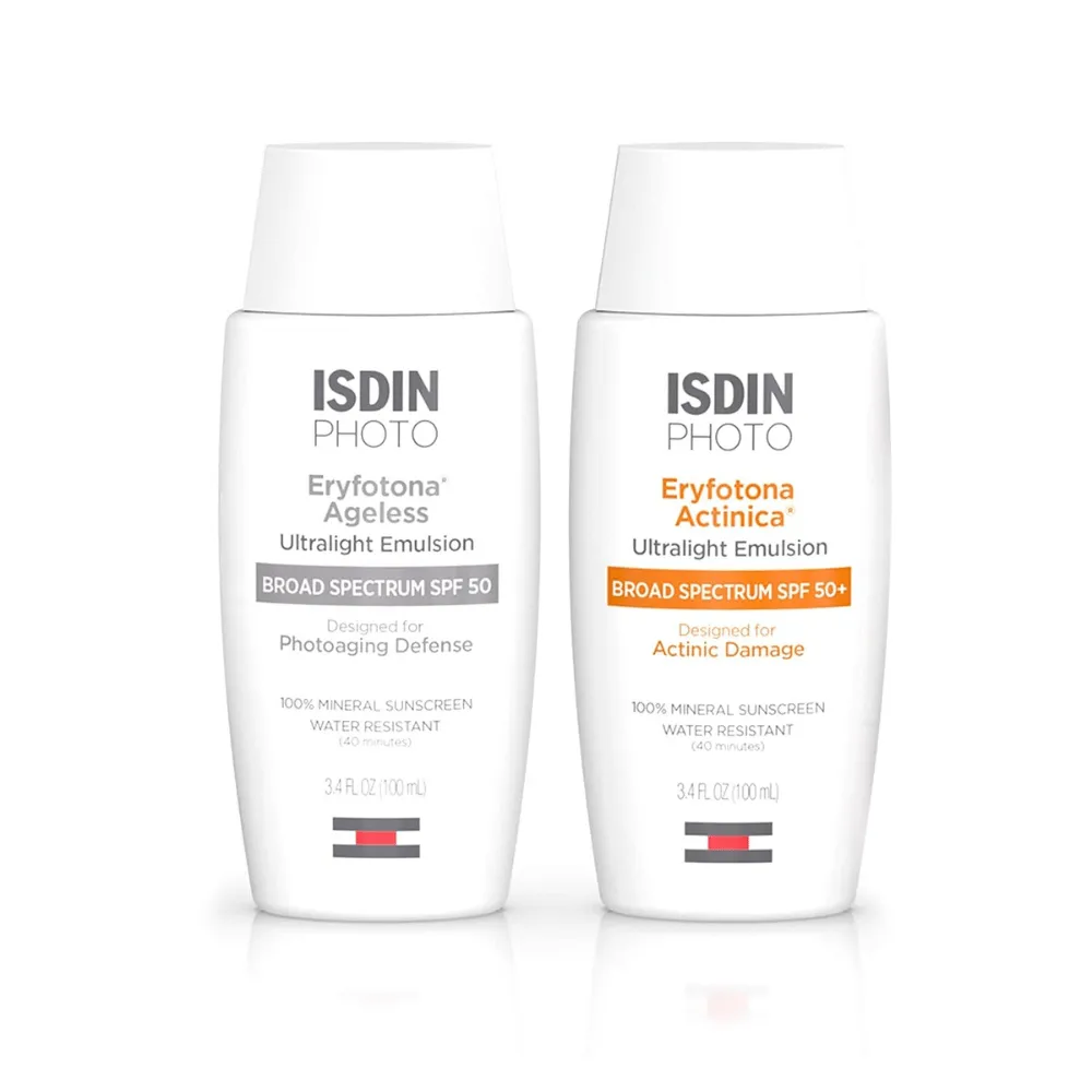 ISDIN Eryfotona Favorites Bundle Non-Tinted & Tinted Mineral Sunscreen SPF 50 