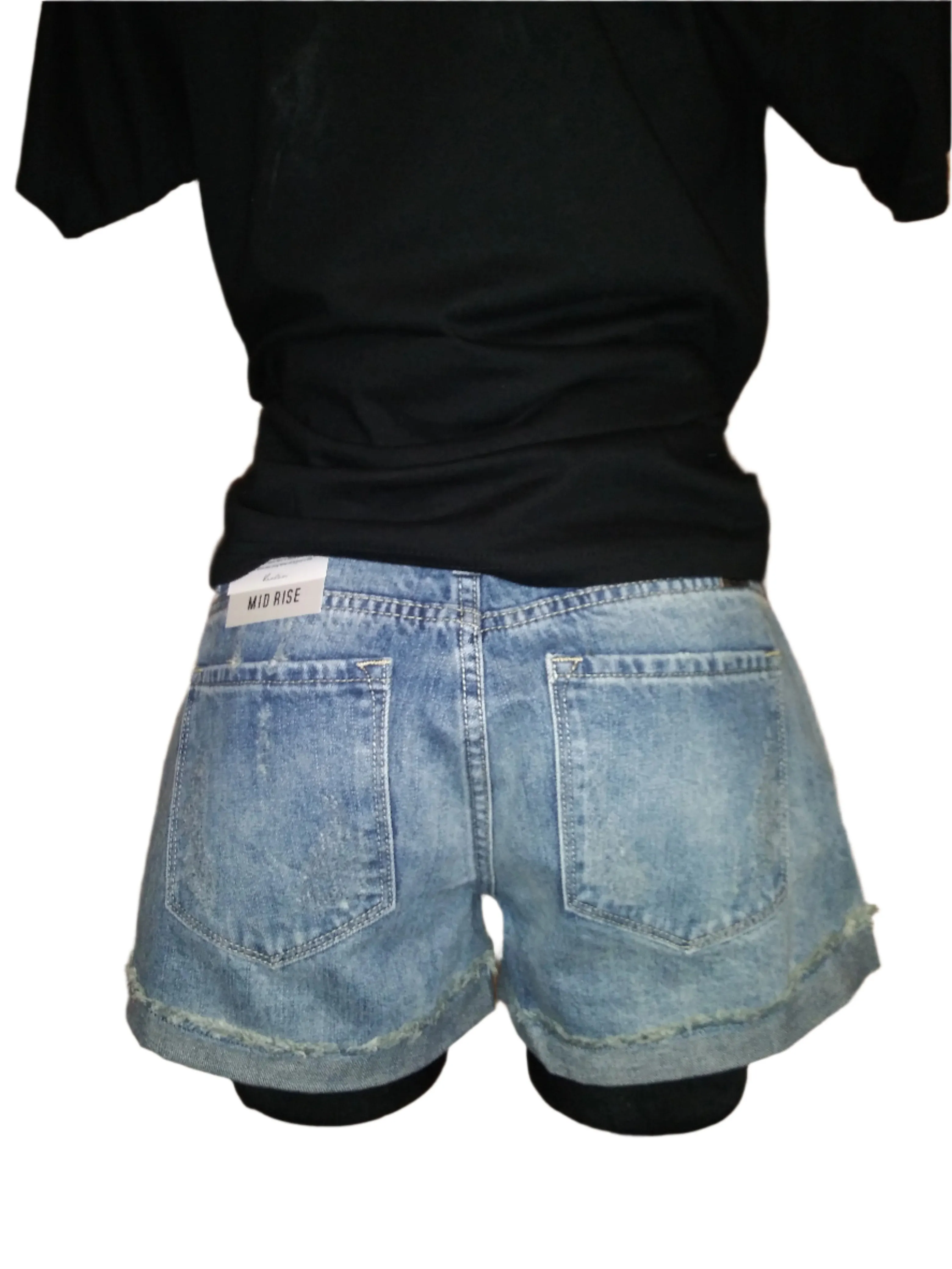 KanCan Mid Rise Denim Shorts