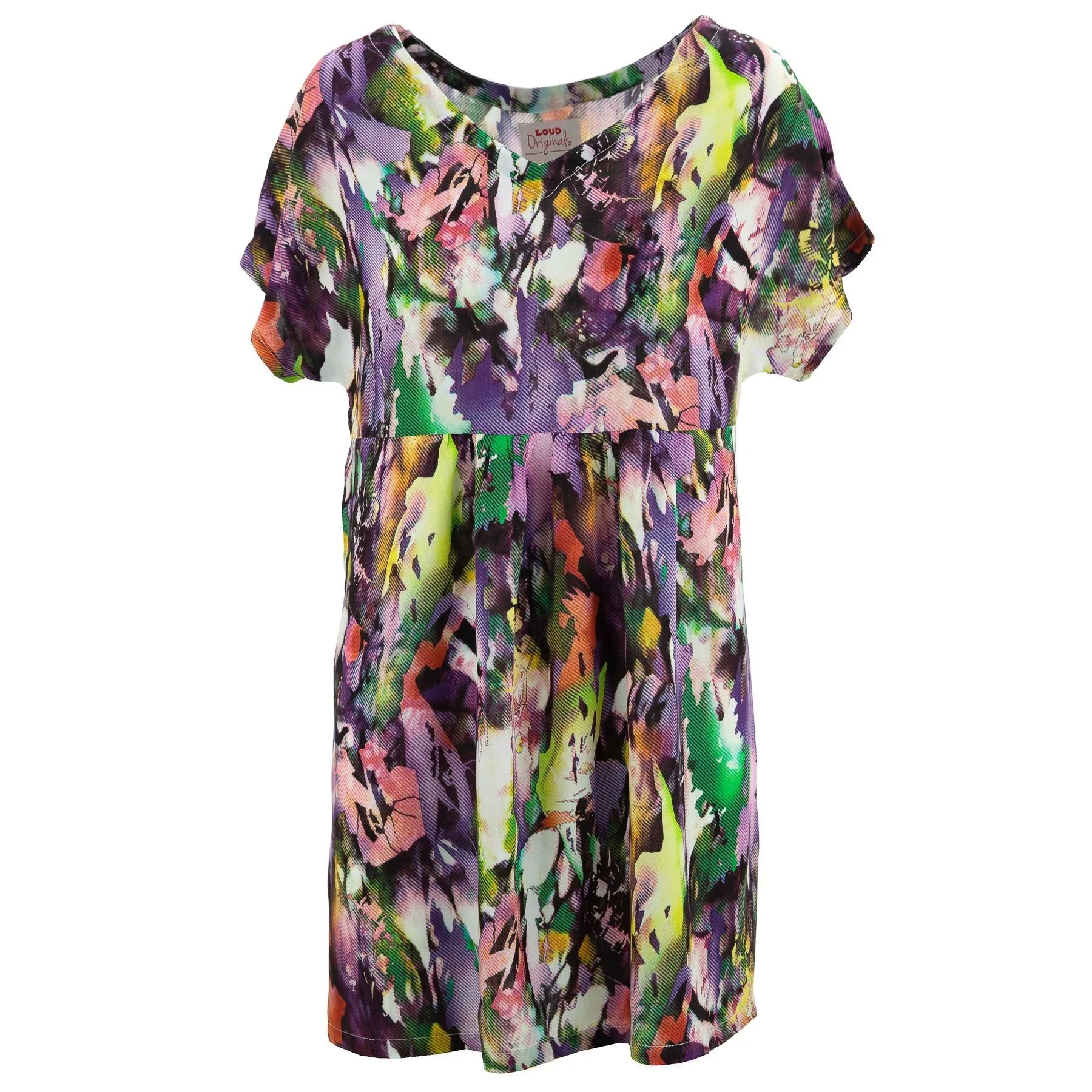 Lolo Short Shift Dress - Grunge Art