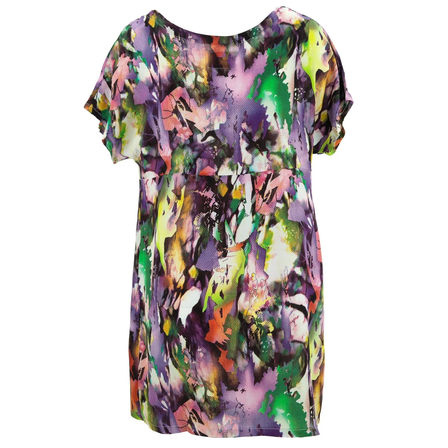 Lolo Short Shift Dress - Grunge Art