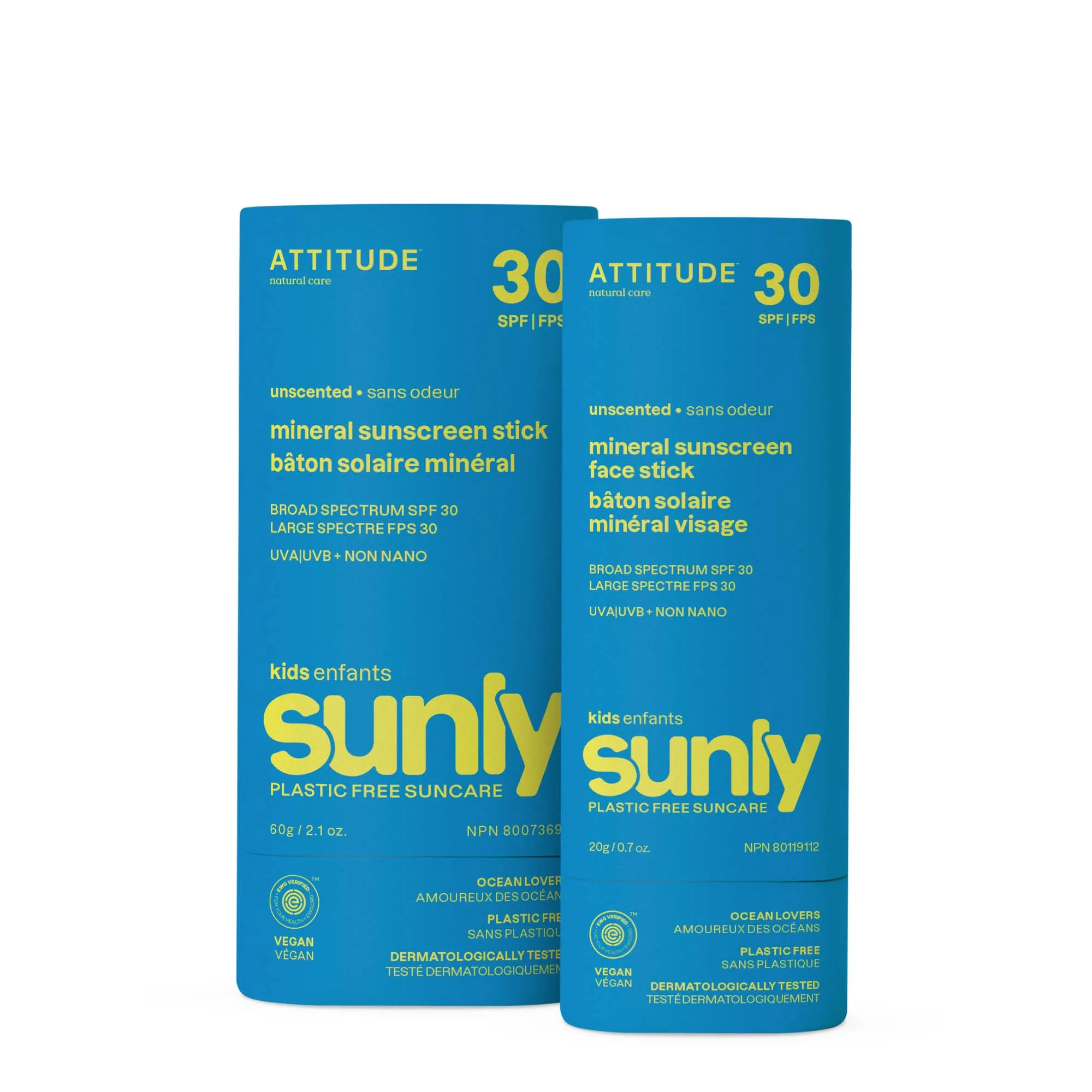 Mineral sunscreen sticks duo for kids – SPF 30 : Sunly