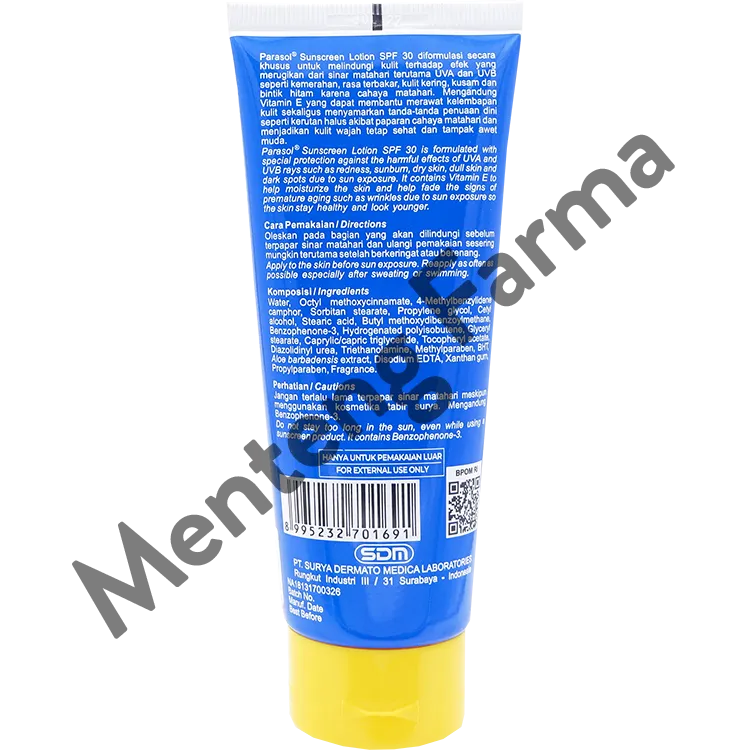 Parasol UV Guard Sunscreen SPF 30 - 100 Gram - Lotion Tabir Surya