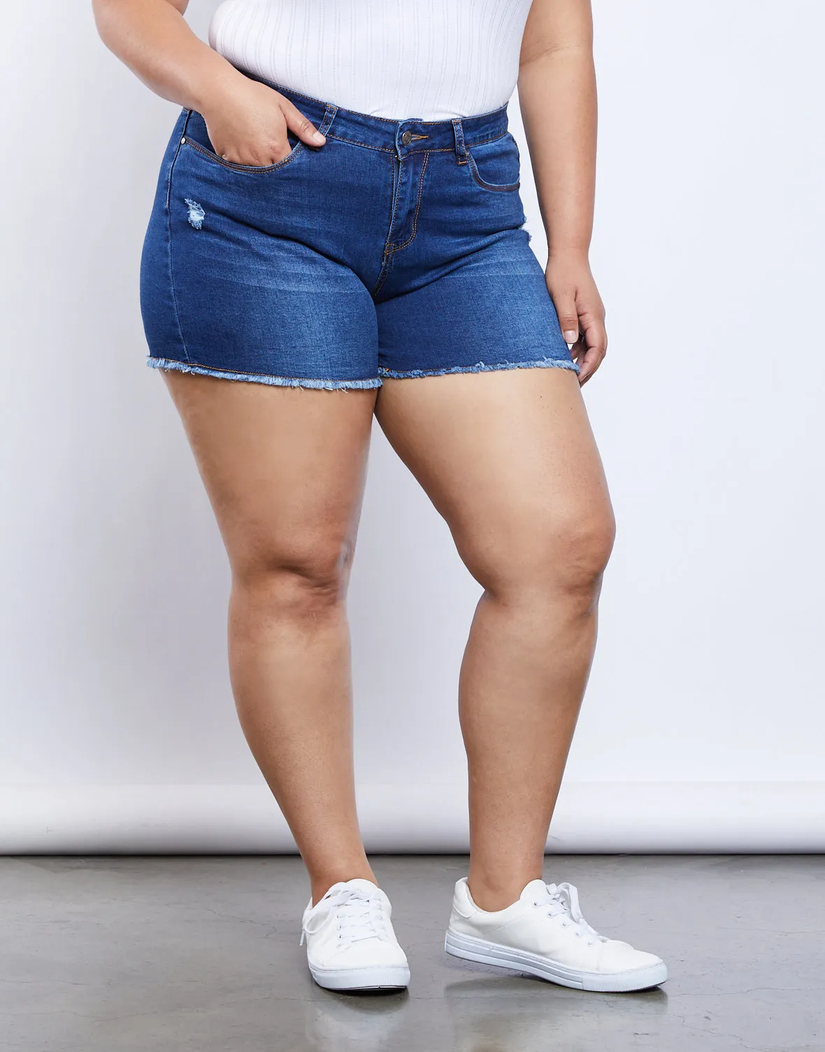 Plus Size Nikki Denim Shorts