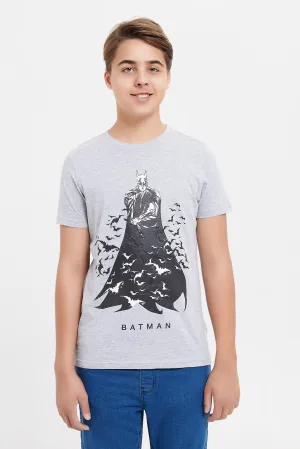 Senior Boys Grey Batman T-Shirt