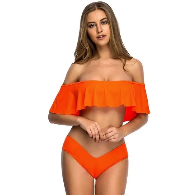 Sexy Bandeau Off Shoulder Bikini