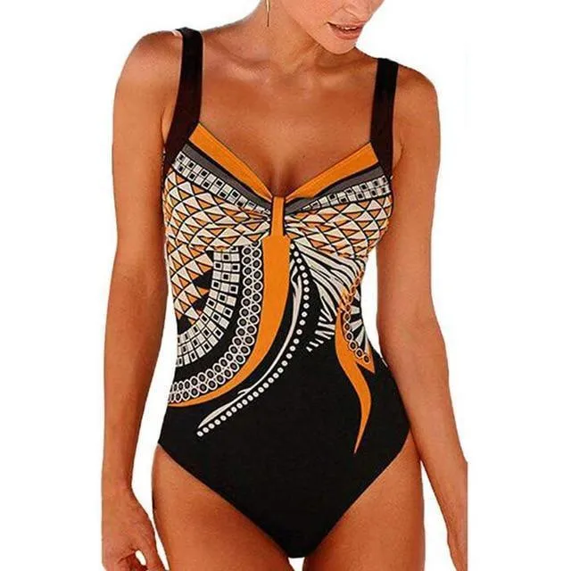 Swimwear Push Up Vintage Retro Bathing Suits Swimming Plus Size