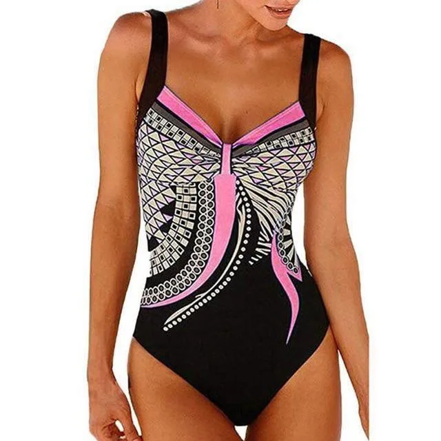 Swimwear Push Up Vintage Retro Bathing Suits Swimming Plus Size