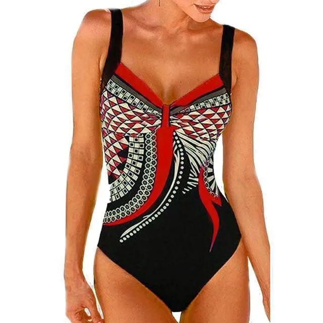 Swimwear Push Up Vintage Retro Bathing Suits Swimming Plus Size