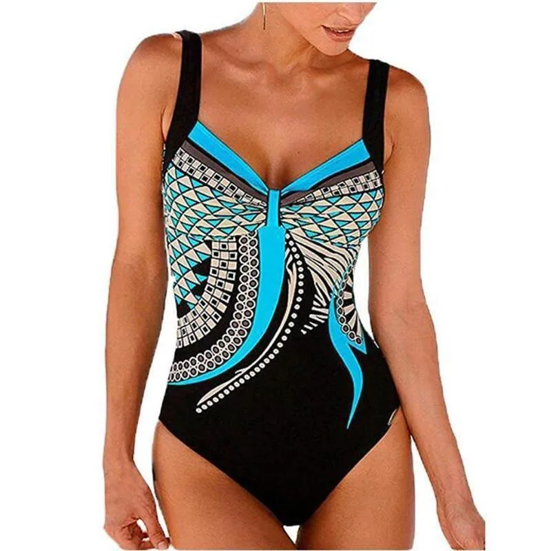 Swimwear Push Up Vintage Retro Bathing Suits Swimming Plus Size