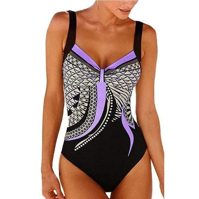 Swimwear Push Up Vintage Retro Bathing Suits Swimming Plus Size