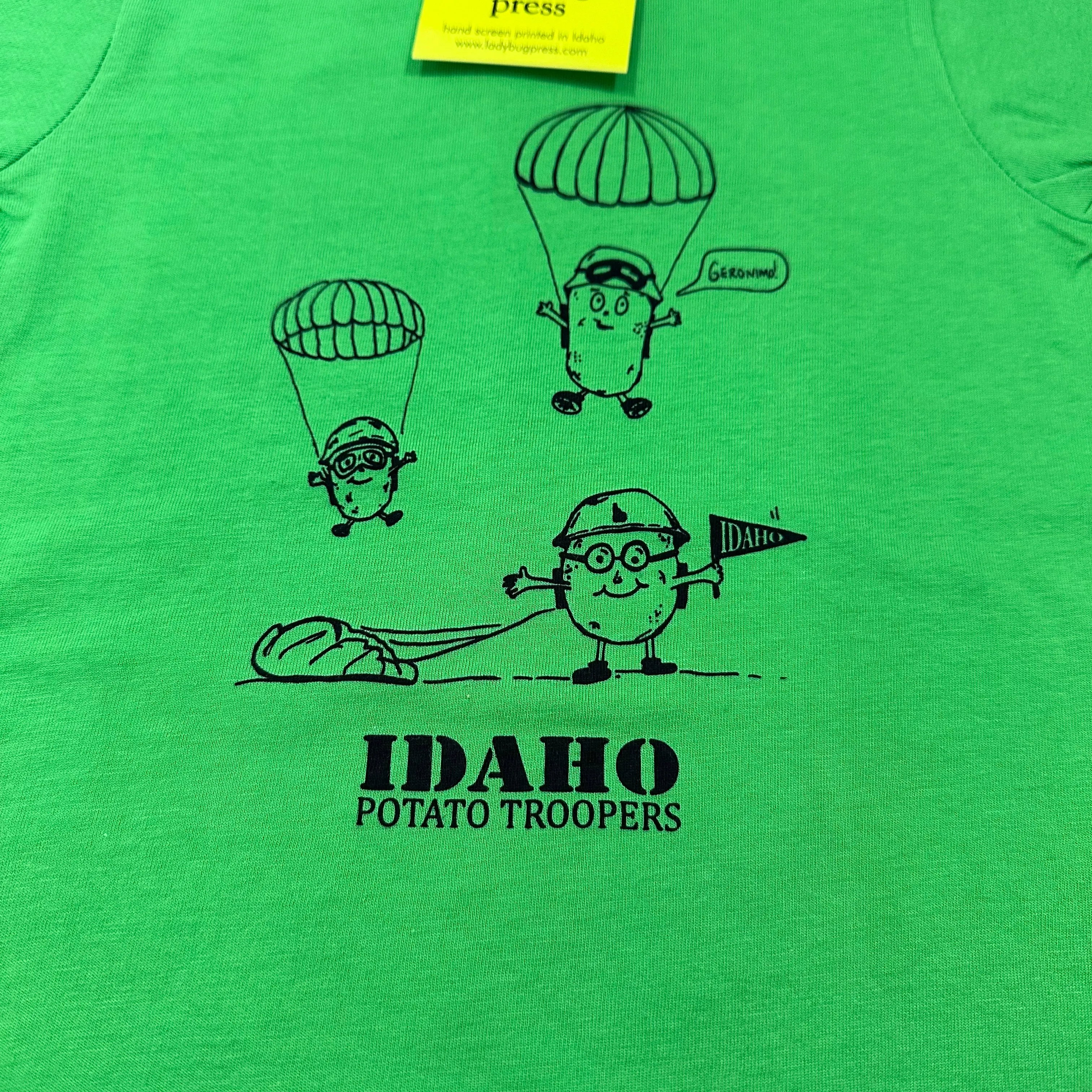 Toddler Idaho Potato Troopers T-Shirt, Eco Friendly Water based inks, Toddler Sizes