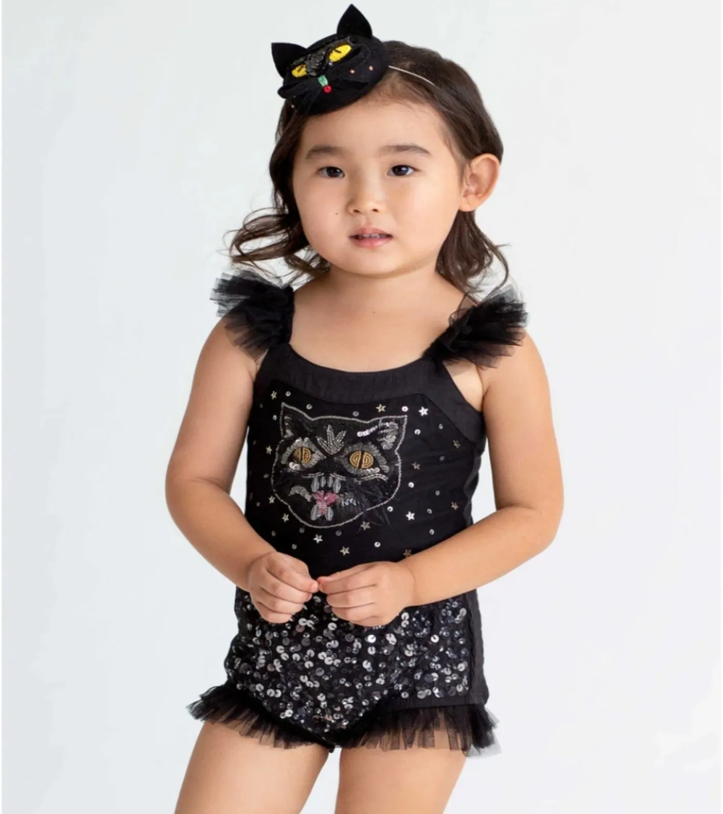 Tutu Du Monde Halloween Baby Bad Luck Kitty Onesie