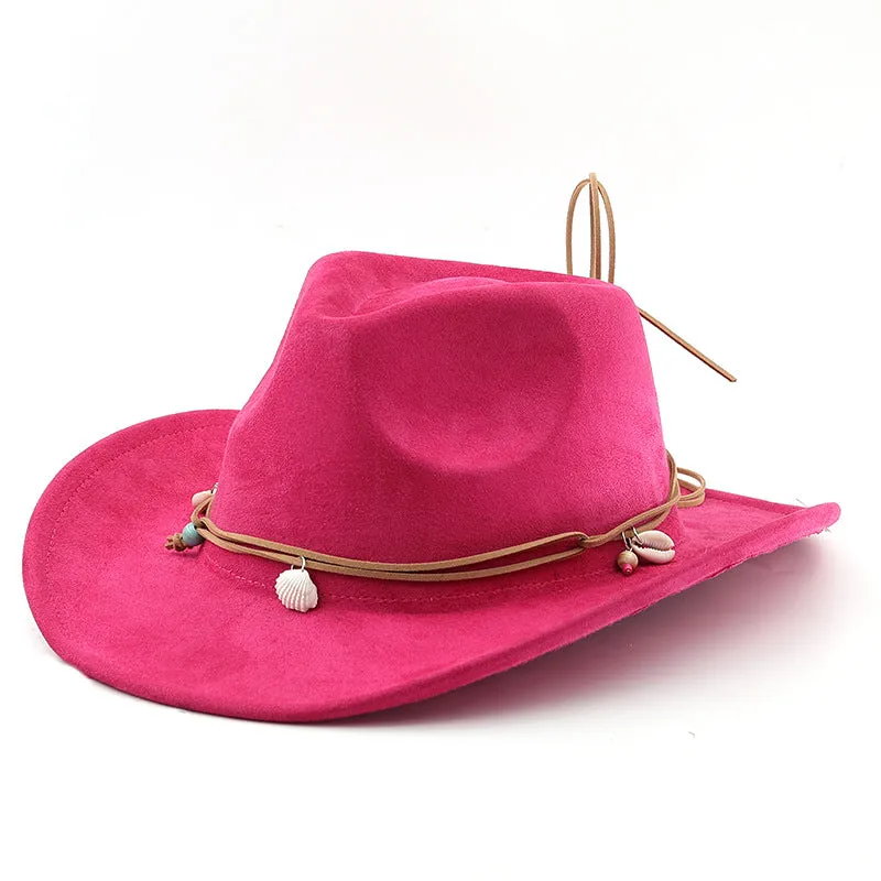 Unisex Fall Vintage Western Cowboy Woolen Sun Protection Wide Brim Hat