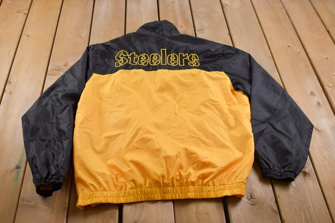 Vintage 1990s Pittsburgh Steelers NFL Windbreaker Jacket