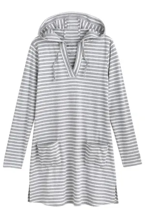 Women's Catalina Beach Cover-Up Dress  |  Grey/White Stripe