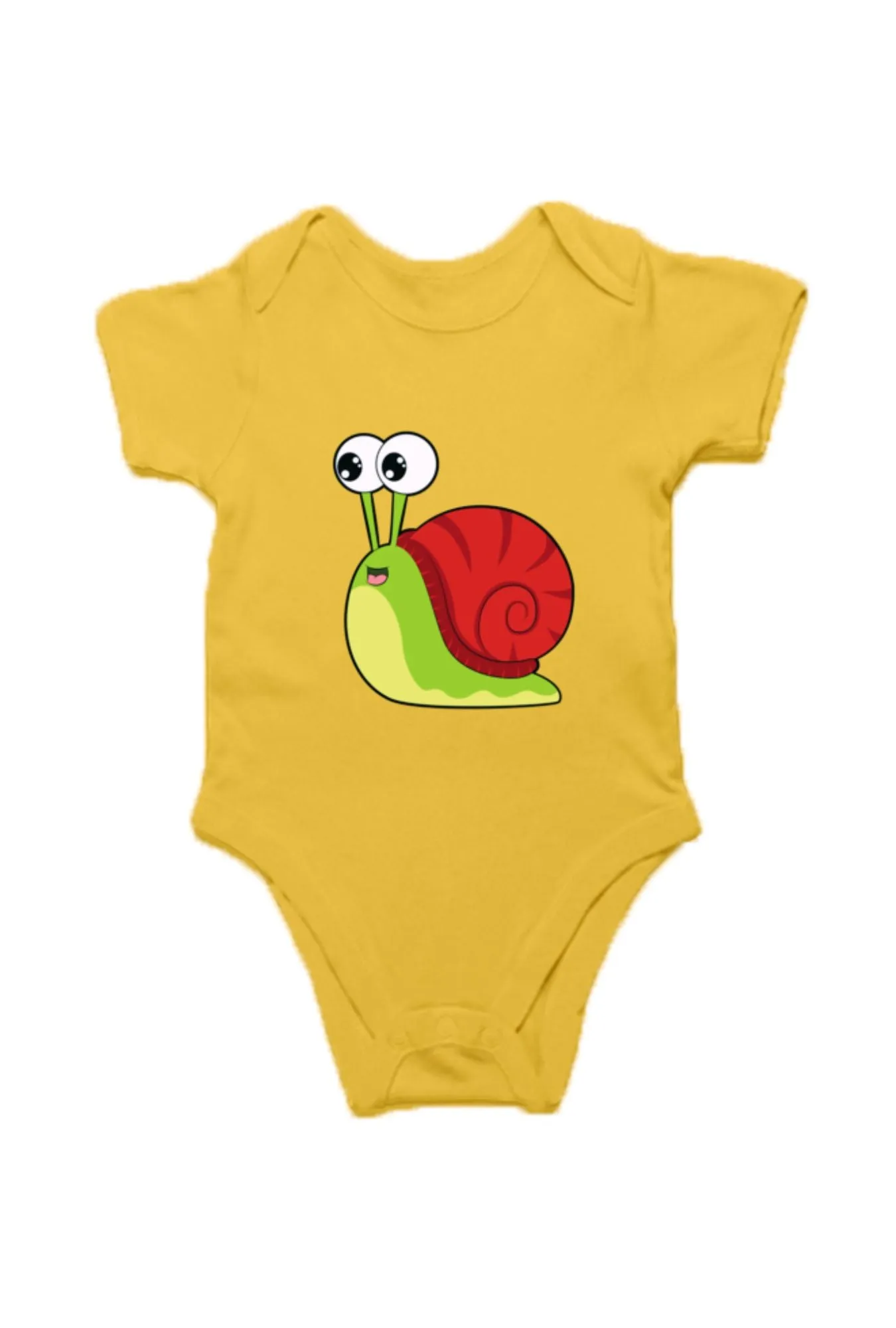 Yellow Romper Bodysuit - Snail